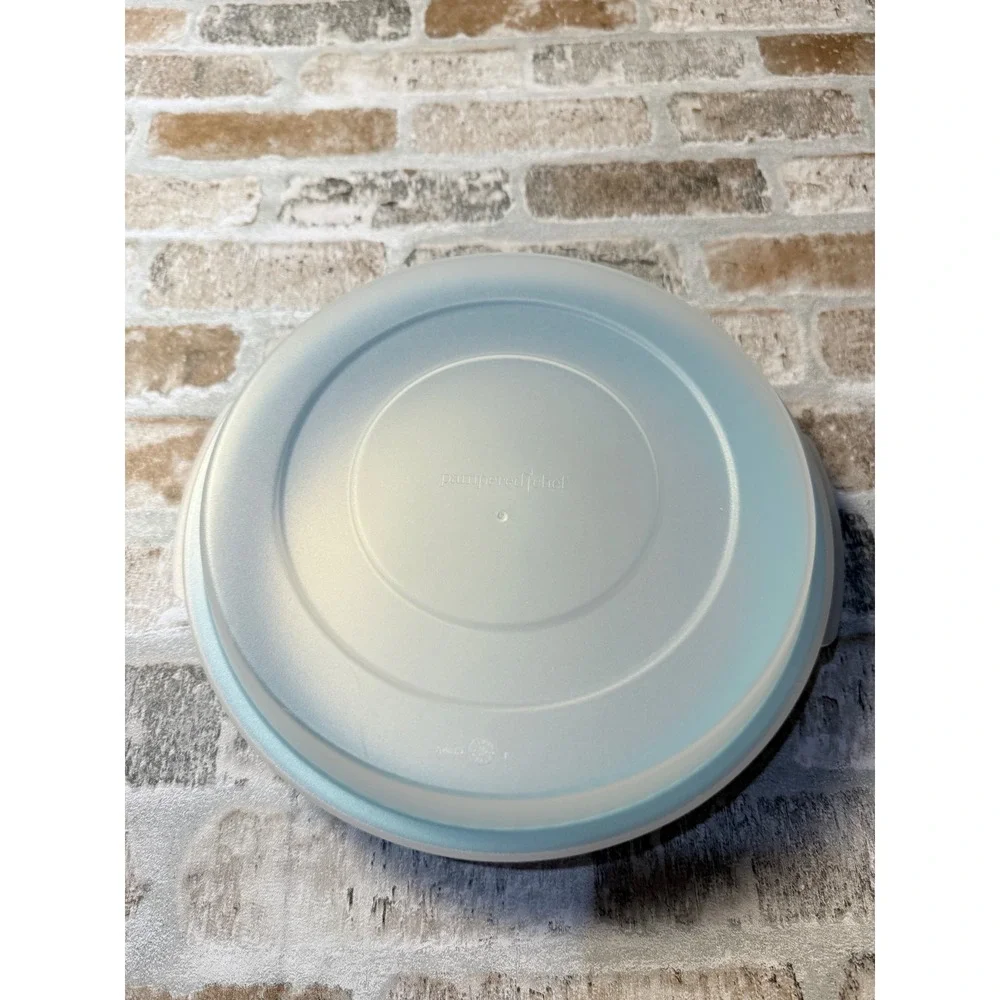 Pampered Chef Teal Blue Tart Pan with Removable Bottom and Lid 9.5‎ Inch 1608